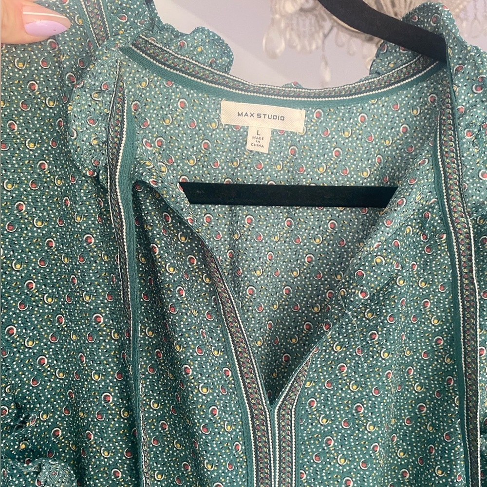 Max studio green maxi dress